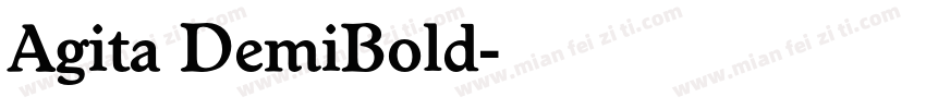 Agita DemiBold字体转换